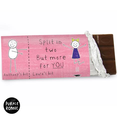 Personalised Purple Ronnie Her Half 100g Milk Chocolate Bar Extra Image 1